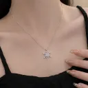 Snowflake Rotating Spinning Pendant Chain